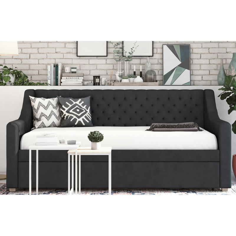 CosmoLiving by Cosmopolitan Nolita Upholstered Daybed with Trundle